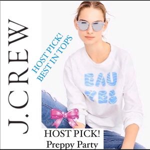 J. CREW WATER YES  “EAU YES” SWEATSHIRT💦 🎏2XHP!🎏  XL COLLECTORS